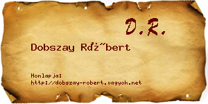 Dobszay Róbert névjegykártya